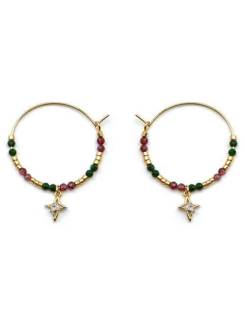 Boucles d'oreilles Luxenter en argent sterling 925 et zircone brillante, finition or 18 k - Paila - Kiabi Boucles d'oreilles Luxenter en argent sterling 925 et zircone brillante, finition or 18 k - Paila - Kiabi