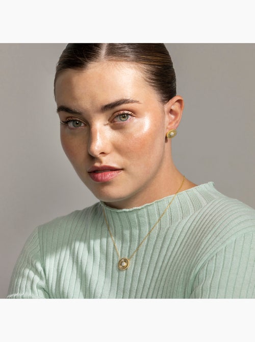 Boucles d'oreilles Luxenter en argent sterling 925 et zircone brillante finition or 18k - Olie - Kiabi Boucles d'oreilles Luxenter en argent sterling 925 et zircone brillante finition or 18k - Olie - Kiabi