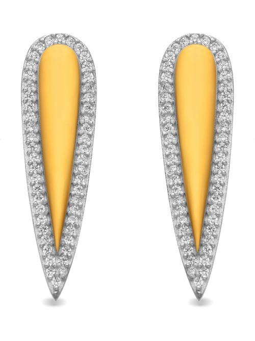 Boucles d'oreilles Luxenter en argent sterling 925 et zircone brillante finition or 18k-Miriax - Kiabi Boucles d'oreilles Luxenter en argent sterling 925 et zircone brillante finition or 18k-Miriax - Kiabi