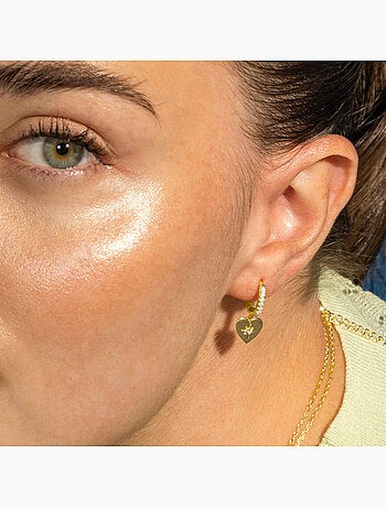 Boucles d'oreilles Luxenter en argent sterling 925 et zircone brillante finition or 18k-Saita