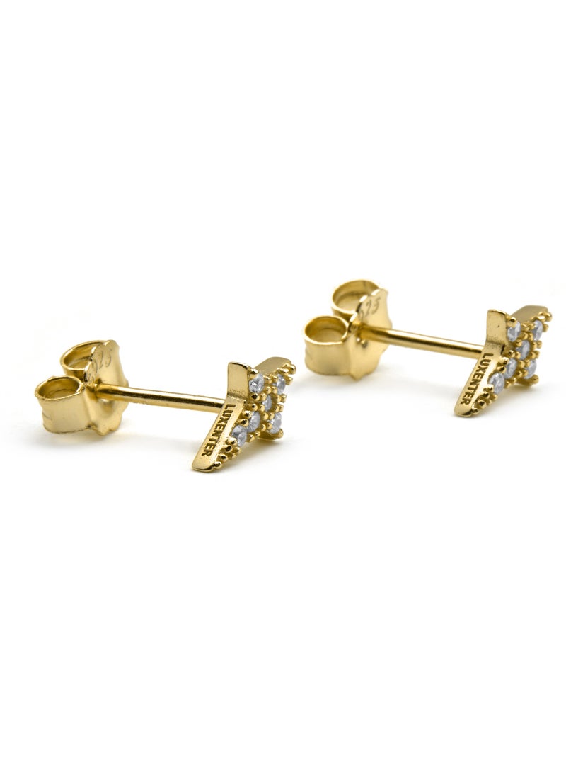 Boucles d'oreilles Luxenter en argent sterling 925 et zircone brillante finition or 18k-Tenwi Argent - Kiabi