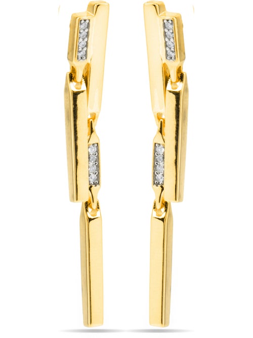 Boucles d'oreilles Luxenter en argent sterling 925 et zircone brillante finition or jaune 18k-Onca - Kiabi Boucles d'oreilles Luxenter en argent sterling 925 et zircone brillante finition or jaune 18k-Onca - Kiabi