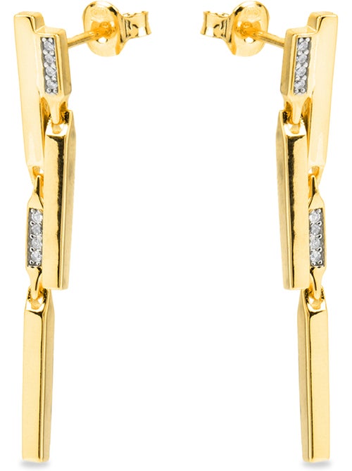 Boucles d'oreilles Luxenter en argent sterling 925 et zircone brillante finition or jaune 18k-Onca - Kiabi Boucles d'oreilles Luxenter en argent sterling 925 et zircone brillante finition or jaune 18k-Onca - Kiabi