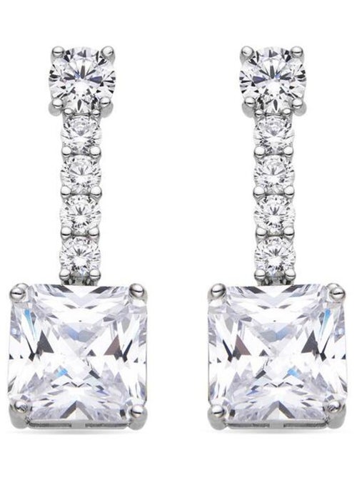 Boucles d'oreilles Luxenter en argent sterling 925 et zircone brillante finition rhodium - Asju - Kiabi