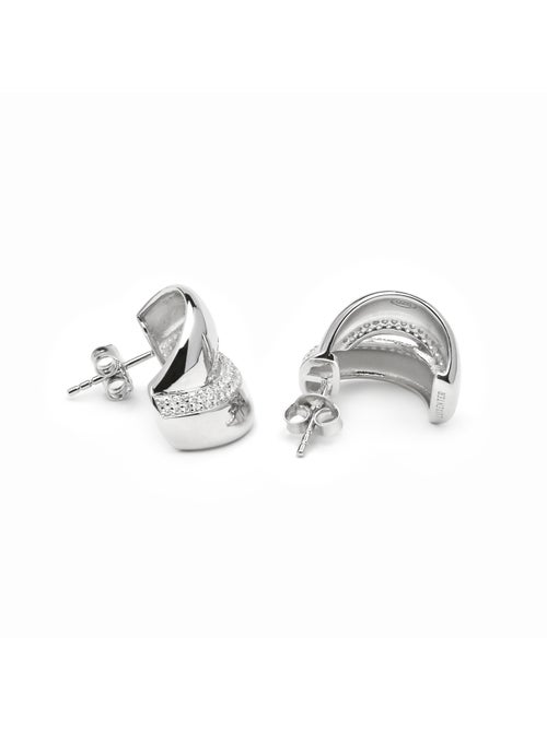 Boucles d'oreilles Luxenter en argent sterling 925 et zircone brillante finition rhodium - Asrae - Kiabi Boucles d'oreilles Luxenter en argent sterling 925 et zircone brillante finition rhodium - Asrae - Kiabi