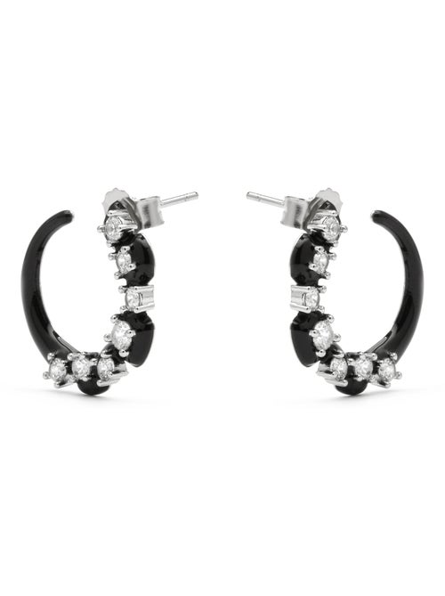 Boucles d'oreilles Luxenter en argent sterling 925 et zircone brillante finition rhodium - Dekbu - Kiabi Boucles d'oreilles Luxenter en argent sterling 925 et zircone brillante finition rhodium - Dekbu - Kiabi