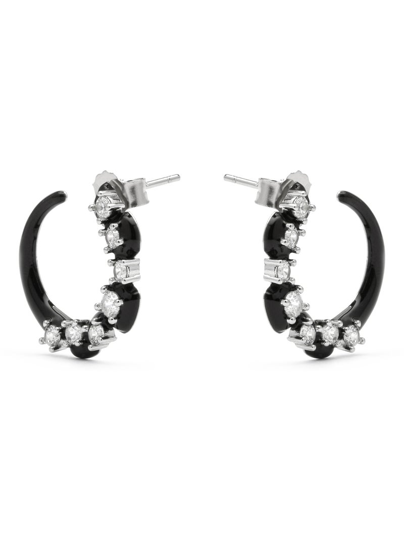 Boucles d'oreilles Luxenter en argent sterling 925 et zircone brillante finition rhodium - Dekbu Argent - Kiabi