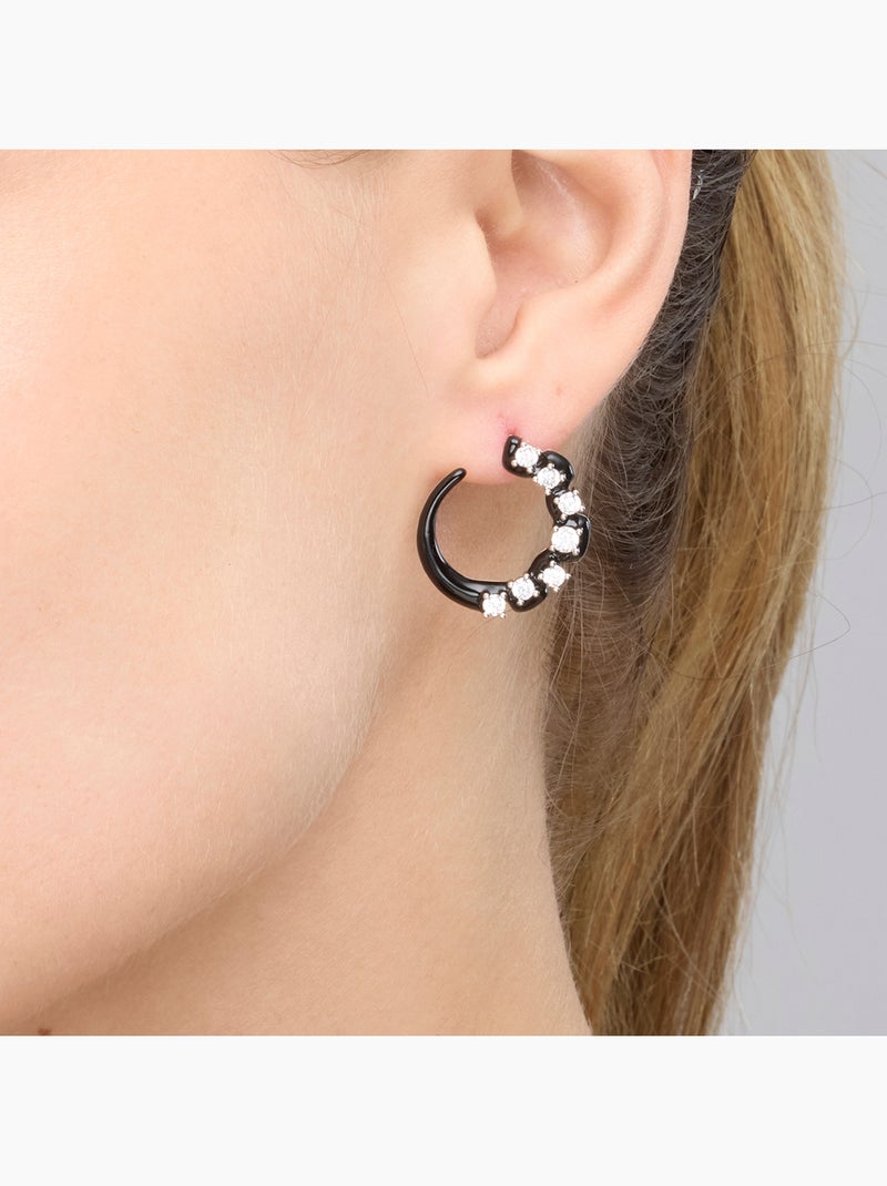 Boucles d'oreilles Luxenter en argent sterling 925 et zircone brillante finition rhodium - Dekbu Argent - Kiabi