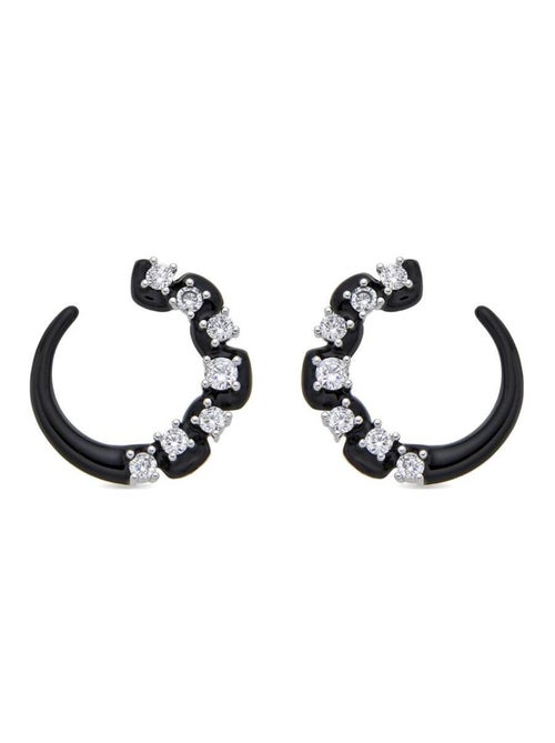 Boucles d'oreilles Luxenter en argent sterling 925 et zircone brillante finition rhodium - Dekbu - Kiabi