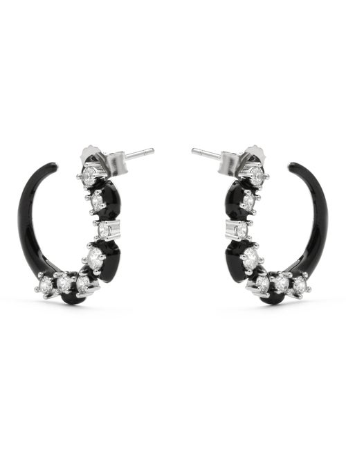 Boucles d'oreilles Luxenter en argent sterling 925 et zircone brillante finition rhodium - Dekbu - Kiabi