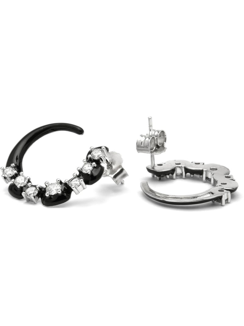 Boucles d'oreilles Luxenter en argent sterling 925 et zircone brillante finition rhodium - Dekbu Blanc - Kiabi