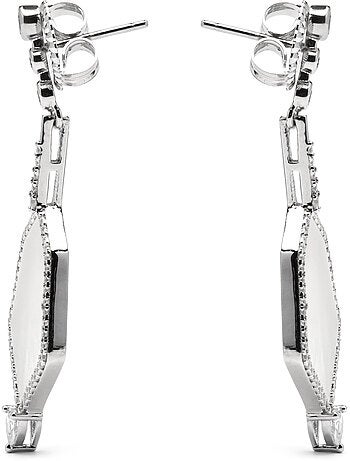 Boucles d'oreilles Luxenter en argent sterling 925 et zircone brillante finition rhodium - Faios