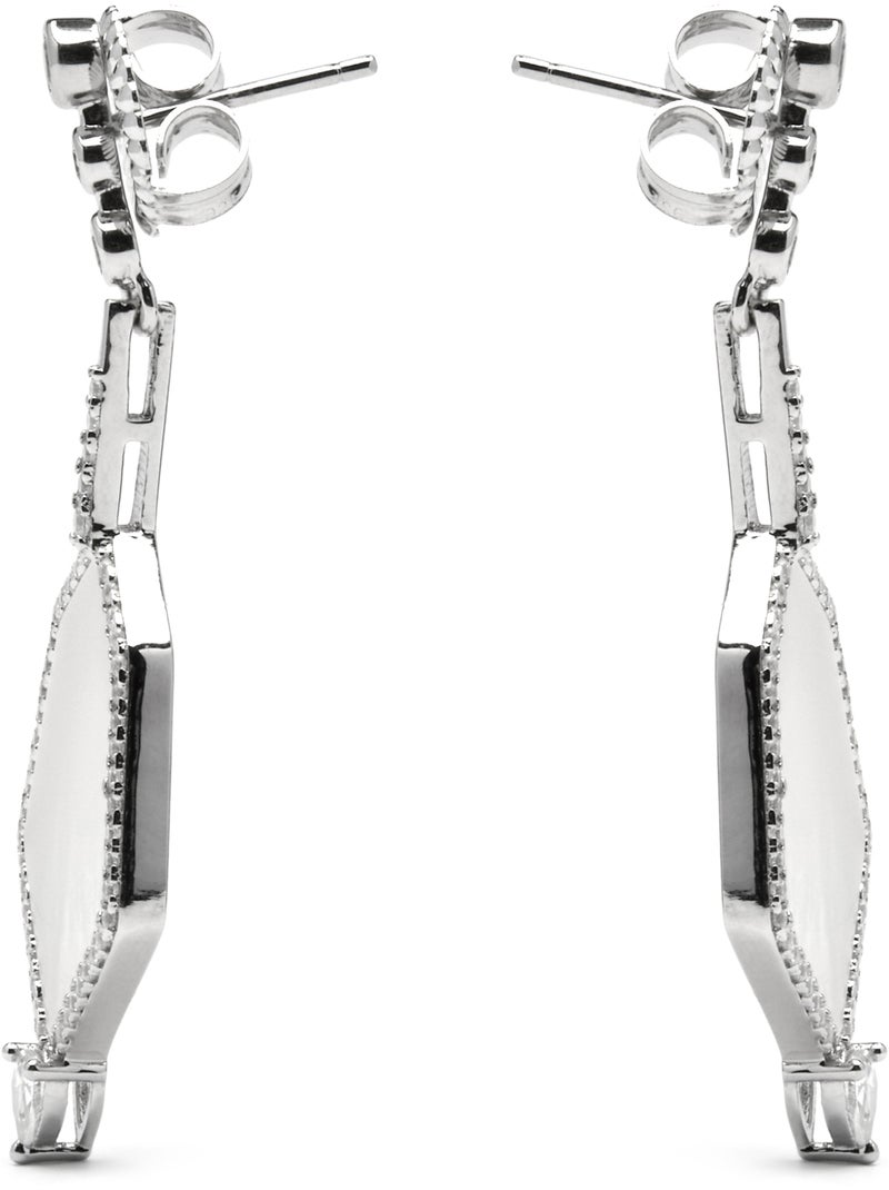 Boucles d'oreilles Luxenter en argent sterling 925 et zircone brillante finition rhodium - Faios Argent - Kiabi