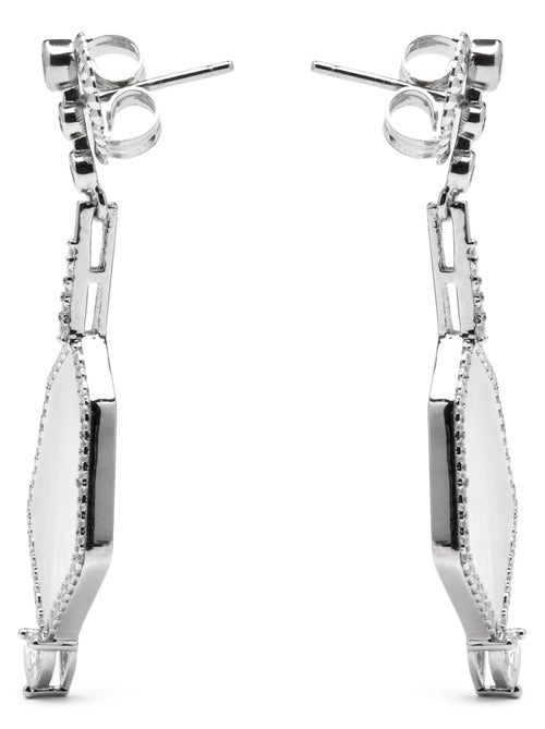 Boucles d'oreilles Luxenter en argent sterling 925 et zircone brillante finition rhodium - Faios - Kiabi