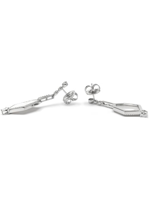 Boucles d'oreilles Luxenter en argent sterling 925 et zircone brillante finition rhodium - Faios - Kiabi