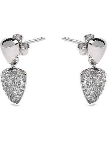 Boucles d'oreilles Luxenter en argent sterling 925 et zircone brillante finition rhodium - Haju
