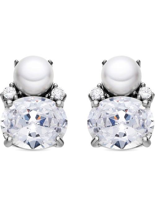 Boucles d'oreilles Luxenter en argent sterling 925 et zircone brillante finition rhodium - Ward - Kiabi Boucles d'oreilles Luxenter en argent sterling 925 et zircone brillante finition rhodium - Ward - Kiabi