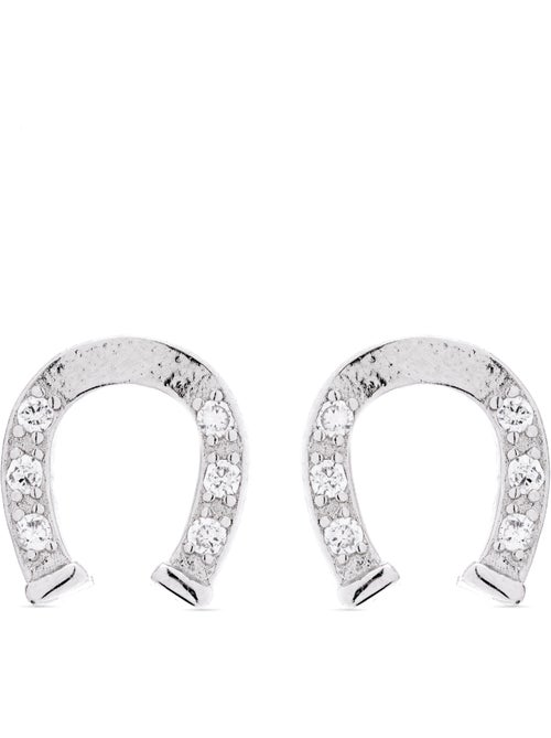 Boucles d'oreilles Luxenter en argent sterling 925 et zircone e avec finition en rhodium-Infinity - Kiabi
