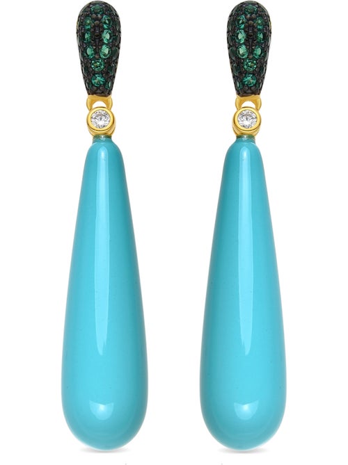 Boucles d'oreilles Luxenter en argent sterling 925 et zircone émeraude finies et plaqué or 18k-Wingi - Kiabi Boucles d'oreilles Luxenter en argent sterling 925 et zircone émeraude finies et plaqué or 18k-Wingi - Kiabi