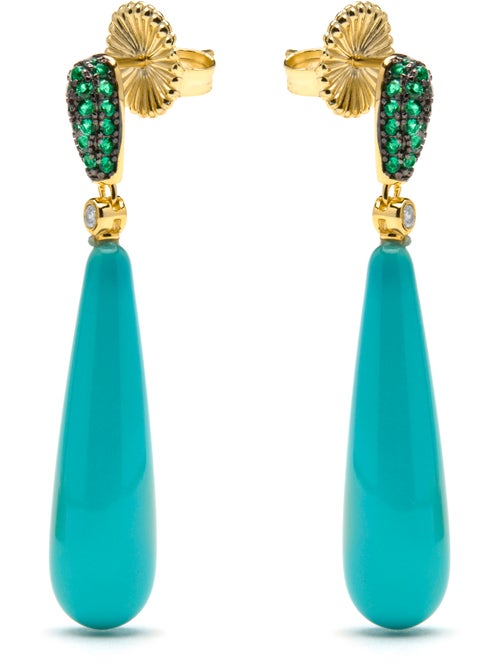 Boucles d'oreilles Luxenter en argent sterling 925 et zircone émeraude finies et plaqué or 18k-Wingi - Kiabi Boucles d'oreilles Luxenter en argent sterling 925 et zircone émeraude finies et plaqué or 18k-Wingi - Kiabi