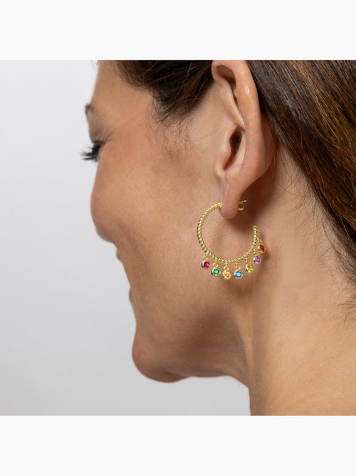 Boucles d'oreilles Luxenter en argent sterling 925 et zircone finition et plaqué or 18k-Raxsio - Kiabi Boucles d'oreilles Luxenter en argent sterling 925 et zircone finition et plaqué or 18k-Raxsio - Kiabi