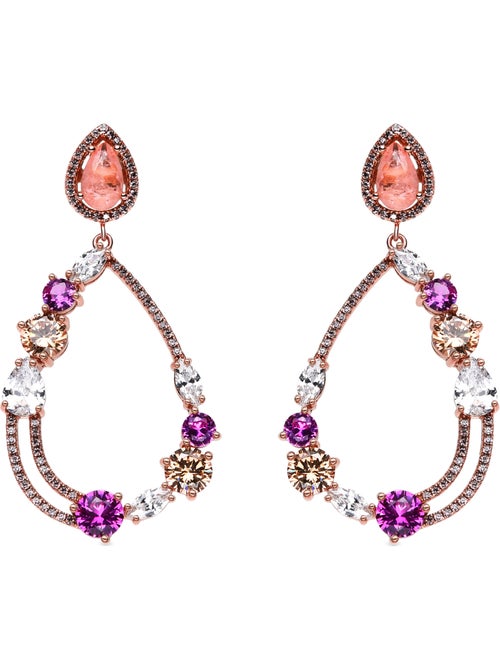 Boucles d'oreilles Luxenter en argent sterling 925 et zircone multicolore finition or 18k - Overash - Kiabi Boucles d'oreilles Luxenter en argent sterling 925 et zircone multicolore finition or 18k - Overash - Kiabi