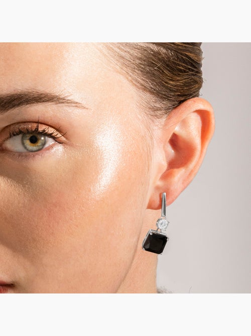 Boucles d'oreilles Luxenter en argent sterling 925 et zircone Onix finition rhodium - Askuo - Kiabi Boucles d'oreilles Luxenter en argent sterling 925 et zircone Onix finition rhodium - Askuo - Kiabi
