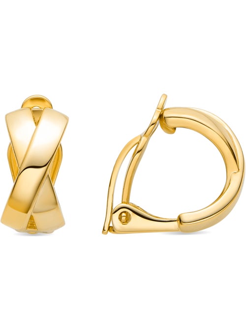 Boucles d'oreilles Luxenter en argent sterling 925 finition or jaune 18k - Reina - Kiabi