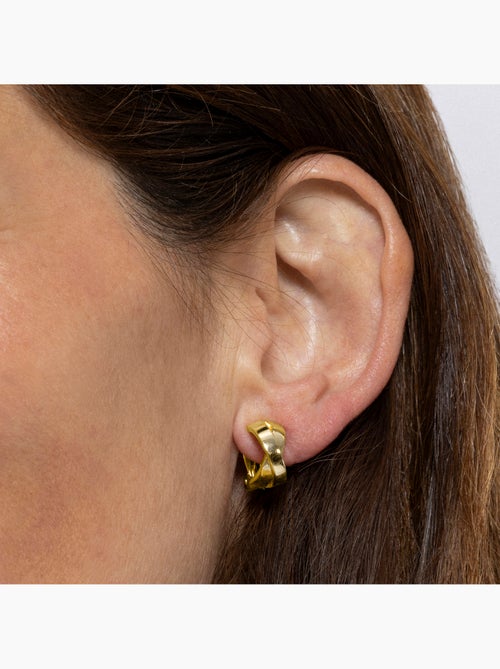 Boucles d'oreilles Luxenter en argent sterling 925 finition or jaune 18k - Reina - Kiabi