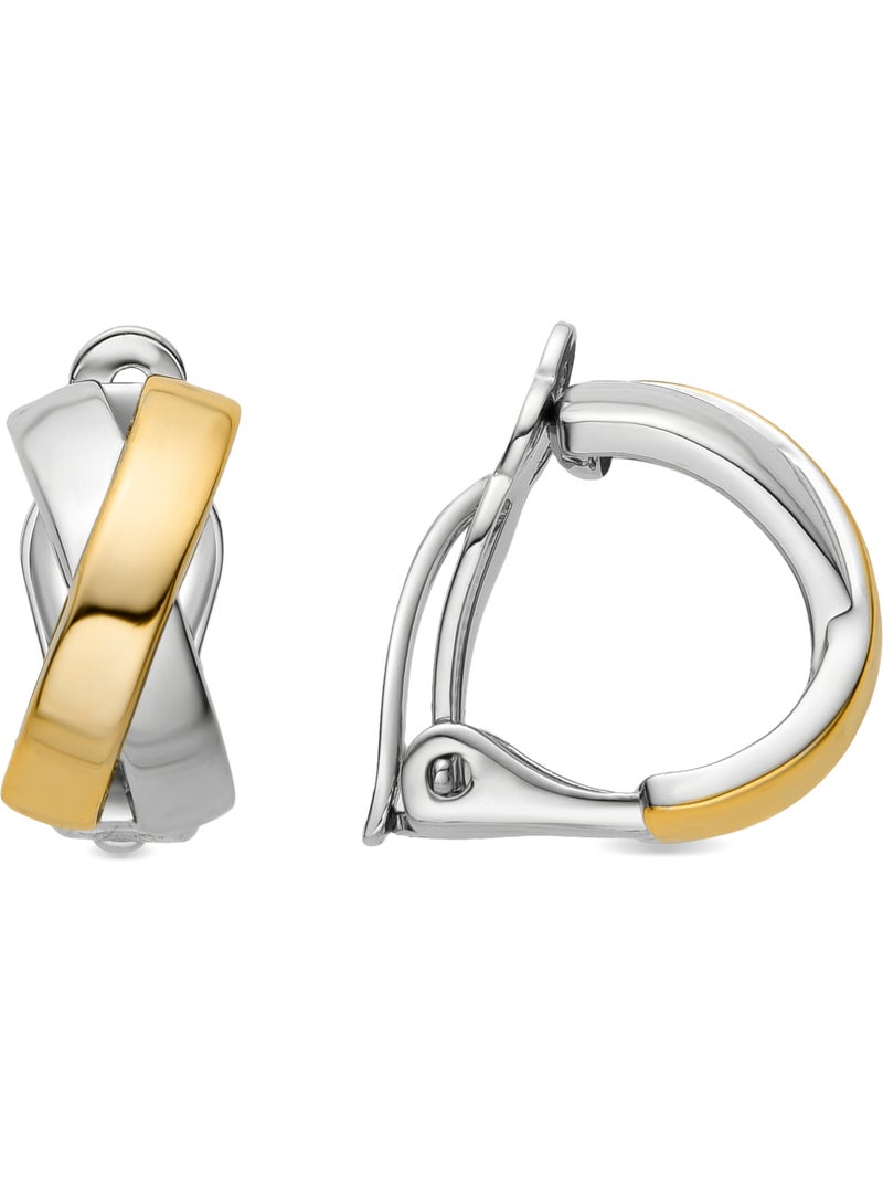 Boucles d'oreilles Luxenter en argent sterling 925 finition or jaune 18k - Reina Multicolore - Kiabi