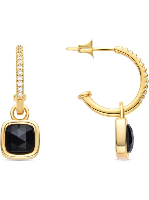 Boucles d'oreilles Luxenter en cristal bleu foncé et plaqué or 18k - Darmix - Kiabi