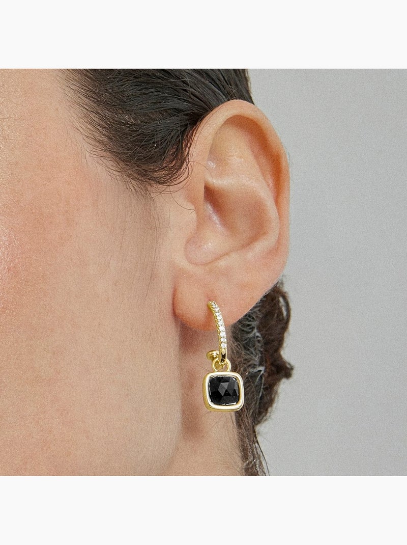 Boucles d'oreilles Luxenter en cristal bleu foncé et plaqué or 18k - Darmix Bleu - Kiabi