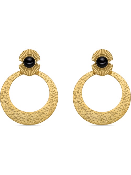 Boucles d'oreilles Luxenter en onyx plaqué or 18 carats - Noraf - Kiabi Boucles d'oreilles Luxenter en onyx plaqué or 18 carats - Noraf - Kiabi