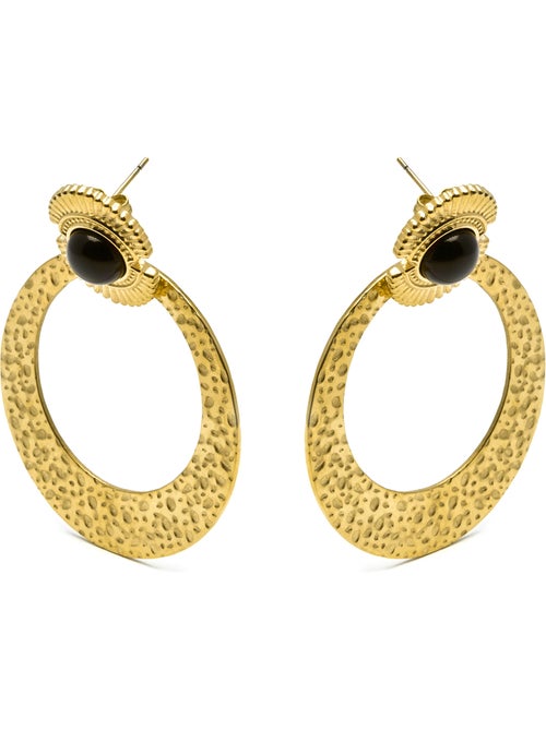 Boucles d'oreilles Luxenter en onyx plaqué or 18 carats - Noraf - Kiabi Boucles d'oreilles Luxenter en onyx plaqué or 18 carats - Noraf - Kiabi