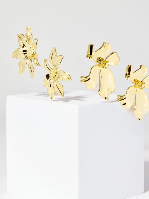 Boucles d'oreilles Luxenter en or jaune 18 carats - Aucell - Kiabi