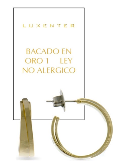 Boucles d'oreilles Luxenter en or jaune 18 carats - Huiwe - Kiabi