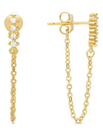 Boucles d'oreilles Luxenter en or jaune 18 carats - Unasa