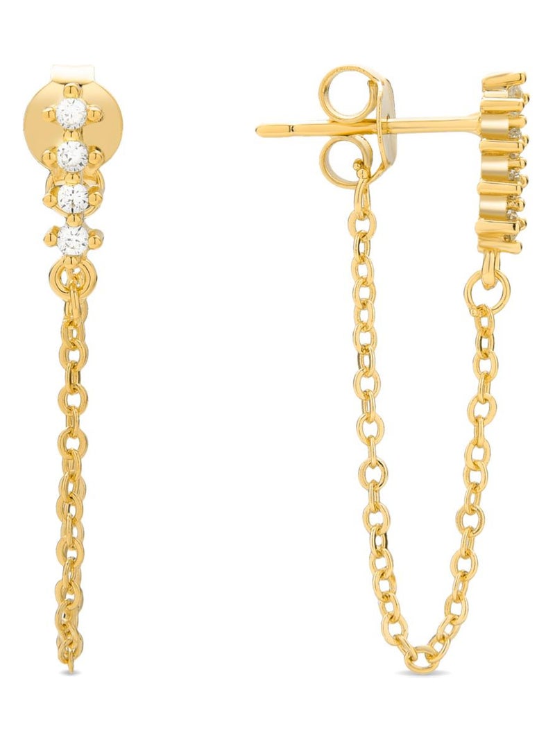 Boucles d'oreilles Luxenter en or jaune 18 carats - Unasa Argent - Kiabi