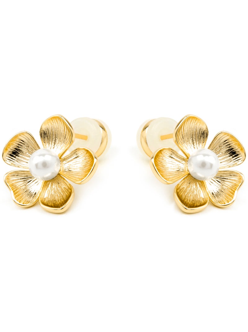 Boucles d'oreilles Luxenter en perles blanches et or 18k - Miclaw Blanc - Kiabi