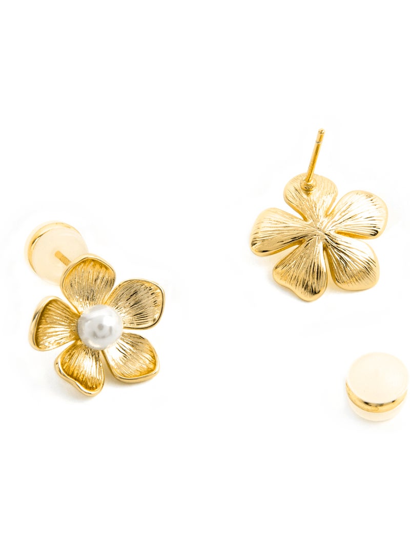 Boucles d'oreilles Luxenter en perles blanches et or 18k - Miclaw Blanc - Kiabi
