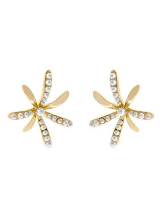 Boucles d'oreilles Luxenter en perles blanches rhodiées - Rismu