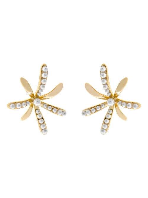 Boucles d'oreilles Luxenter en perles blanches rhodiées - Rismu - Kiabi
