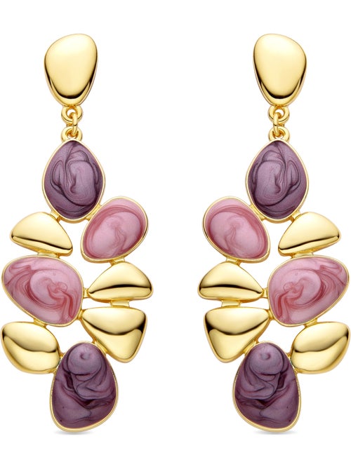 Boucles d'oreilles Luxenter en résine violette et plaqué or 18k - Nortul - Kiabi Boucles d'oreilles Luxenter en résine violette et plaqué or 18k - Nortul - Kiabi