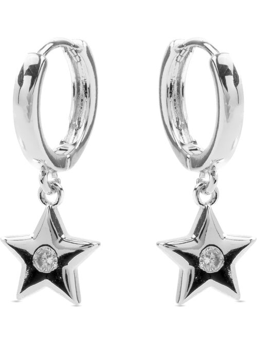 Boucles d'oreilles Luxenter en zircon brillant plaqué rhodium - Lihus - Kiabi