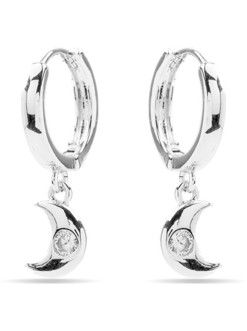 Boucles d'oreilles Luxenter en zircon brillant rhodié - Nekiel - Kiabi