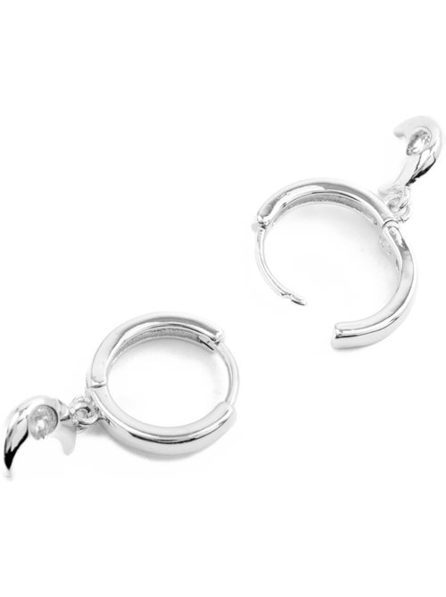 Boucles d'oreilles Luxenter en zircon brillant rhodié - Nekiel - Kiabi