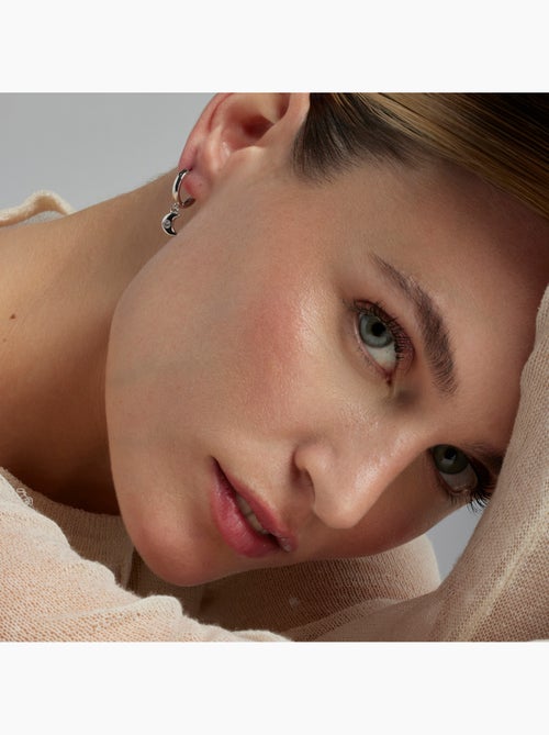 Boucles d'oreilles Luxenter en zircone brillante finition rhodium - Nekiel - Kiabi