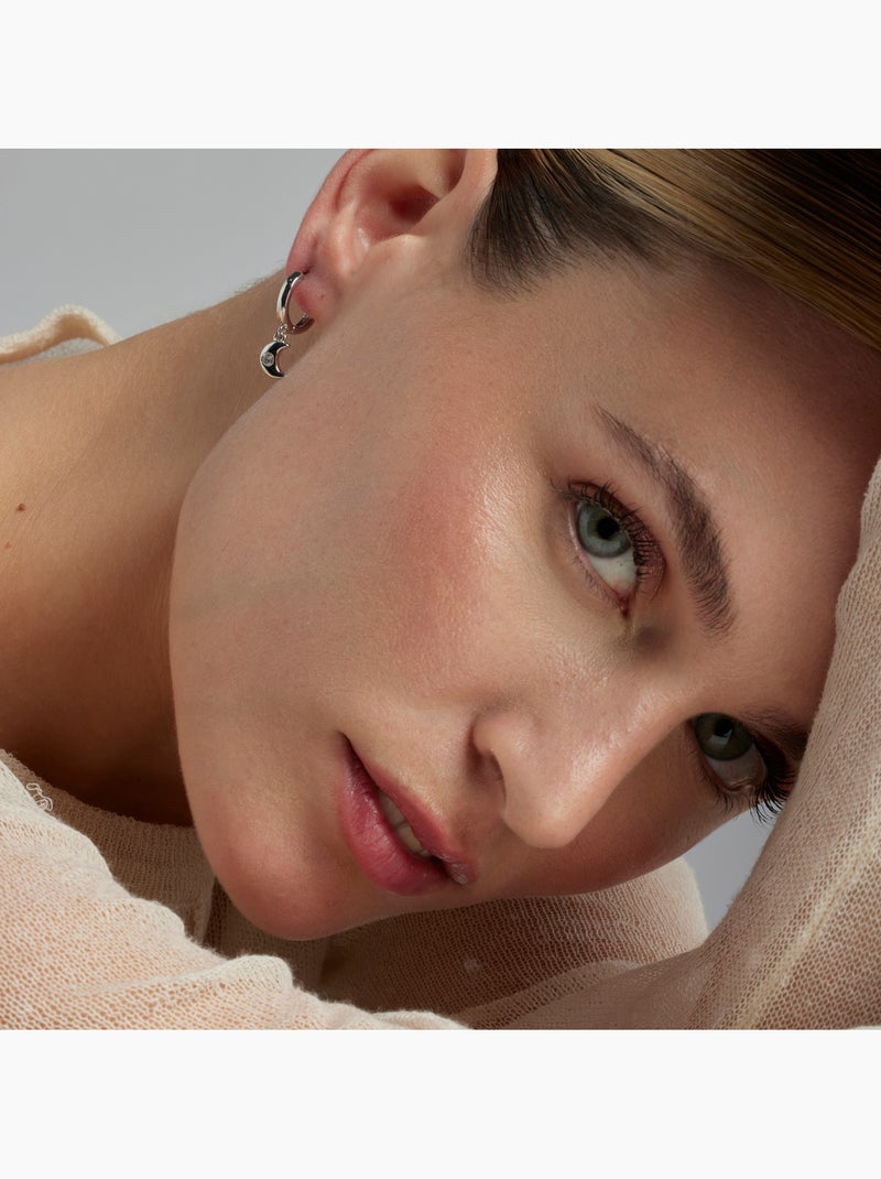 Boucles d'oreilles Luxenter en zircone brillante finition rhodium - Nekiel Argent - Kiabi