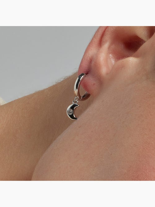 Boucles d'oreilles Luxenter en zircone brillante finition rhodium - Nekiel - Kiabi
