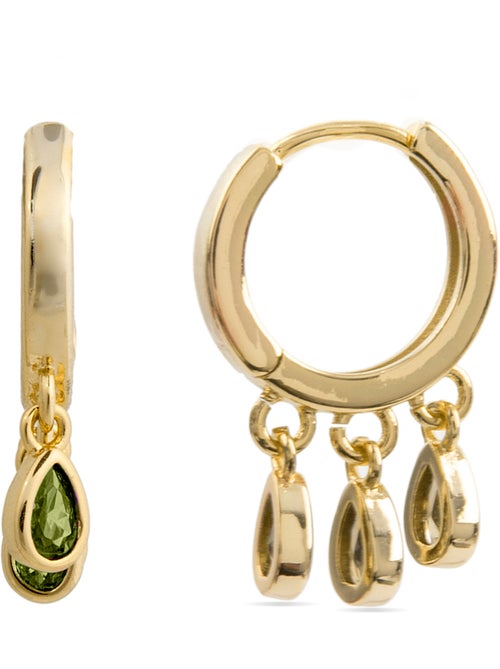 Boucles d'oreilles Luxenter en zircone émeraude, finition or jaune 18 carats - Atzul - Kiabi Boucles d'oreilles Luxenter en zircone émeraude, finition or jaune 18 carats - Atzul - Kiabi